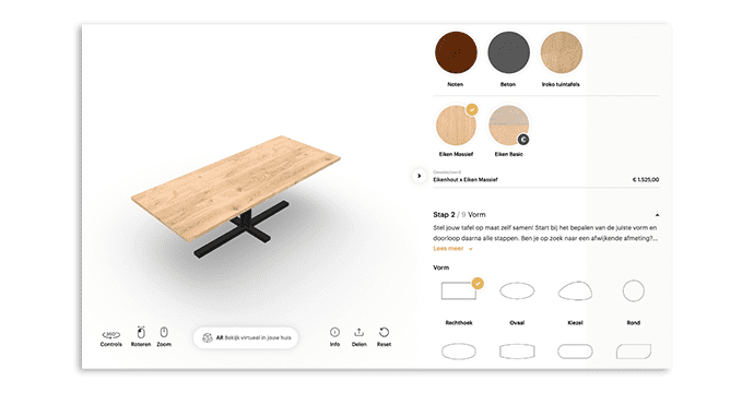 Productconfigurator met visualisatie